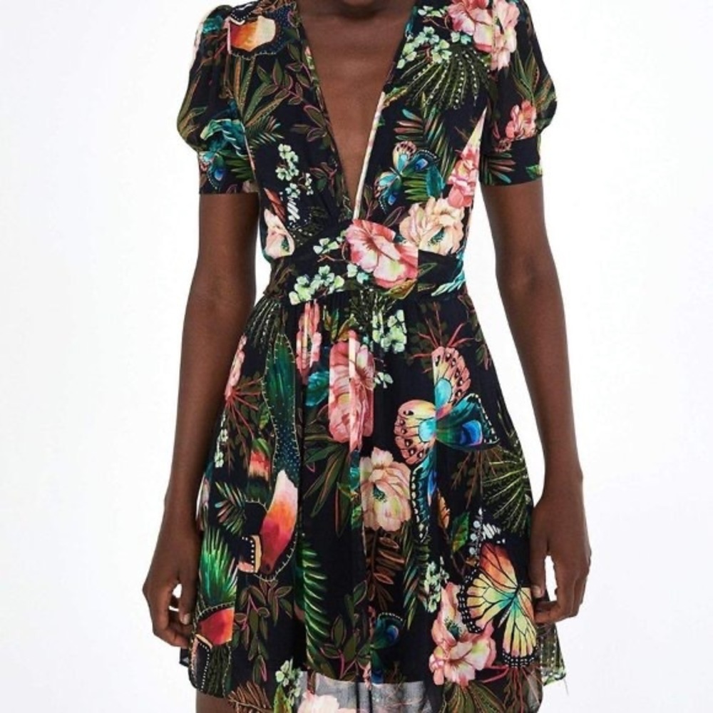 Farm Rio Tropical Garden Dreams Mini Dress View 2
